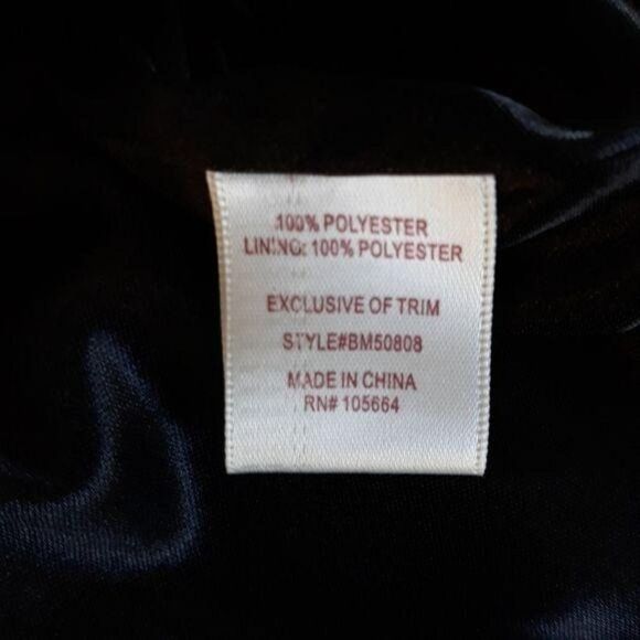 Badgley Mischka Mod Ikat Sheer Kimono Sleeve Beaded V-neck Cinched Top Red Sz L - Picture 14 of 16